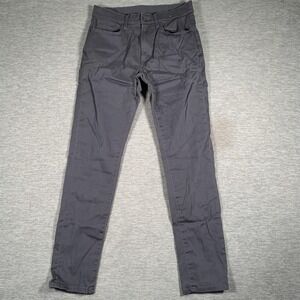 UNIQLO Pants Mens 30x30 Gray Slim Fit Stretch 5 Pocket Chino Tapered Leg Casual